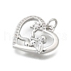Brass Micro Pave Cubic Zirconia Pendants KK-F896-02P-2