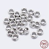 Anti-Tarnish Rhodium Plated 925 Sterling Silver Split Jump Rings STER-F036-01P-1x8mm-3