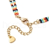 Glass Seed Beads Link Bracelets BJEW-MZ00148-03-4