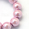Baking Painted Pearlized Glass Pearl Round Bead Strands X-HY-Q330-8mm-47-3