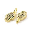 Brass Micro Pave Cubic Zirconia Charms KK-E068-VF088-3