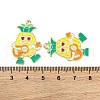 Golden Plated Alloy Enamel Pendants ENAM-Z017-10G-02-3