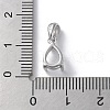 Rhodium Plated Rack Plating 925 Sterling Silver Pendants Cabochon Settings STER-NH0001-49D-P-3