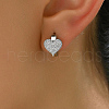 Classic Stainless Steel Heart Hoop Earrings FQ6847-2-1