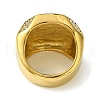 Ion Plating(IP) 304 Stainless Steel Rhinestone Tiger Signet Rings RJEW-Q815-02G-M-3