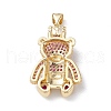 Brass Micro Pave Cubic Zirconia Pendants KK-M240-17B-3
