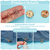 FINGERINSPIRE 12Pcs 2 Colors Zinc Alloy Brooches AJEW-FG0004-49-4