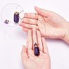 CHGCRAFT Natural Amethyst Pointed Hexagon Perfume Bottles Pendant Necklace NJEW-CA0001-07A-3