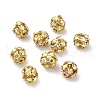 7mm Brass Crystal AB Rhinestone Beads KK-S519-01B-01G-1