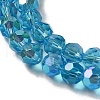 Electroplate Transparent Glass Beads Strands EGLA-A035-T6mm-L08-3