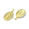 Rack Plating Brass Micro Pave Cubic Zirconia Pendants KK-R157-14A-G-2