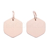 Ion Plating(IP) 304 Stainless Steel Stamping Blank Tag Charms STAS-I311-24RG-1