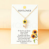 Sunflower Alloy Enamel Pendant Necklaces FS-WG66ADB-02-1