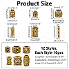 HOBBIESAY 120Pcs 10 Styles Tibetan Style Alloy Beads Sets TIBEB-HY0001-10AG-2