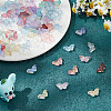 HOBBIESAY 100Pcs Transparent Spray Painted Glass Beads GLAA-HY0001-41-4