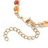 Natural Carnelian Beaded Bracelets BJEW-JB11763-01-4