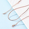 Brass Snake Chains Necklaces for Women NJEW-D302-14RG-1