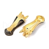 Brass Micro Pave Clear Cubic Zirconia Pendants KK-U058-50G-2