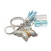 26Pcs Transparent Epoxy Resin & Transparent Acrylic & Faux Suede Tassel Keychain KEYC-JKC01202-08-3