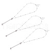 4Pcs Brass Satellite Chain Necklaces NJEW-TAC0022-2