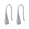 Anti-Tarnish Rhodium Plated 925 Sterling Silver Earring Hooks STER-K168-116P-1