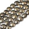 Electroplated Natural Lava Rock Beads Strands G-K388-01I-3