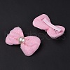 5 Pair 5 Style Bowknot & Flower Polyester Alligator Hair Clips PHAR-C012-01A-5