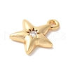 Brass Micro Pave Clear Cubic Zirconia Pendants KK-U064-15G-2