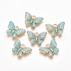 Golden Plated Alloy Enamel Pendants PALLOY-CJC0001-31B-2