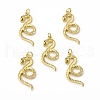 Brass Micro Pave Cubic Zirconia Pendants KK-E068-VB002-4