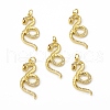 Brass Micro Pave Cubic Zirconia Pendants KK-E068-VB002-4