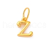 925 Sterling Silver Letter Charms with Jump Rings STER-R008-01G-Z-1