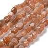 Natural Peach Moonstone Beads Strands G-P497-01E-69B-2