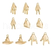 10Pcs 5 Style Brass Charms KK-SZ0006-22-1