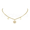 Sun & Star & Moon Brass Pendant Necklaces NJEW-JN04808-1