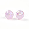 Electroplate Pearlized Glass Pearl Beads EGLA-T021-14C-09-2