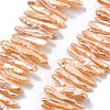 Natural Baroque Keshi Pearl Beads Strands PEAR-P064-03A-03B-2