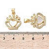 Brass Micro Pave Cubic Zirconia Pendants KK-U070-21G-3