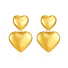 Stylish Stainless Steel Heart Dangle Stud Earrings BA0238-2