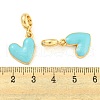 Rack Plating Alloy Enamel Heart European Dangle Charms FIND-B034-20G-05-3