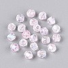 Transparent Spray Painted Glass Beads EGLA-N018-4mm-11-2