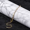 Brass Cable Chain Bracelets for Women BJEW-G735-20G-3