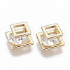 Brass Cubic Zirconia Charms KK-T029-80G-1