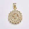 Long-Lasting Plated & Rack Plating Brass Micro Pave Cubic Zirconia Letter Pendants ZIRC-A007-03K-G-2