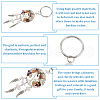   8Pcs 2 Style Natural Amethyst & Rose Quartz Keychain KEYC-PH0001-62-3