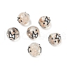 Luminous Handmade Enamel Gold Sand Glass Beads Strands LAMP-U004-08H-2