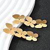 Butterfly 304 Stainless Steel Dangle Stud Earrings for Women EJEW-M102-01G-3