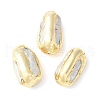 Electroplated Natural Baroque Keshi Pearl Beads KK-P305-01G-1