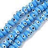 Handmade Evil Eye Lampwork Beads Strands LAMP-A007-02B-03-1