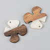 Opaque Resin & Walnut Wood Pendants RESI-S389-052B-C04-2
